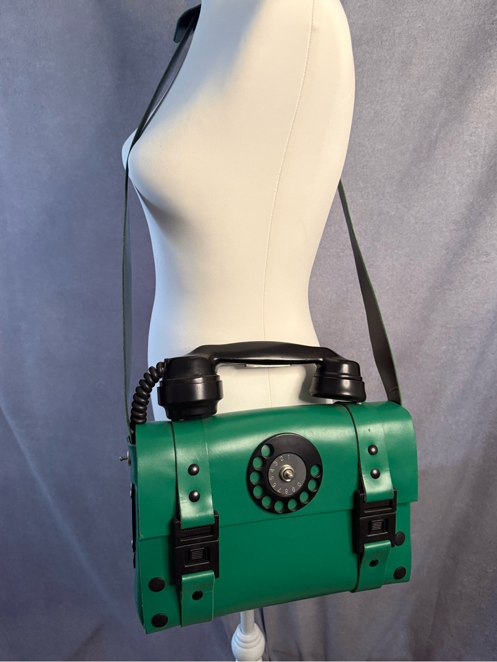 Hi-Tek Green Novelty Telephone Crossbody Bag